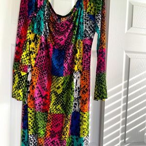Neon Snake print dress